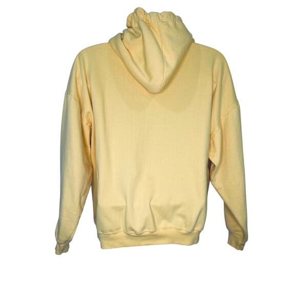 Vintage Wald Disney World Rainbow Logo Hoodie Sweatshirt in Butter Yellow XL - Picture 5 of 7